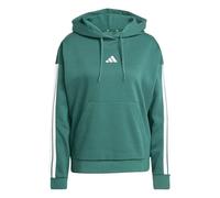 Adidas Damen Essentials 3-Stripes Fleece Hoodie, Collegiate Green/White, M