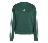 adidas Damen Essentials 3-Stripes Fleece Sweatshirt, Collegiate Green/Ivory, L