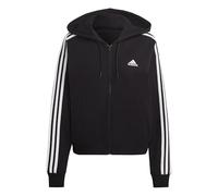 adidas Damen Essentials 3-Stripes French Terry Bomber Full-Zip Hoodie, Black/White, XS