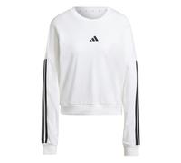 Sweatshirt ADIDAS SPORTSWEAR "ESSENTIALS 3-STREIFEN FRENCH TERRY", Damen, Gr. L, schwarz-weiß (weiß, schwarz), Obermaterial: 55% Baumwolle, 36% Polyester, 9% Viskose, normal, Rundhals, angesetztes Bün