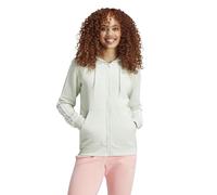 adidas Damen Essentials 3-Stripes Full-Zip Fleece Hoodie, Linen Green, S