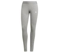 adidas Damen Essentials 3-Stripes High-Waisted Single Jersey Leggings, Medium Grey Heather/White, L