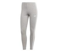 adidas Damen Essentials 3-Stripes High-Waisted Single Jersey Leggings, Medium Grey Heather/White, XS