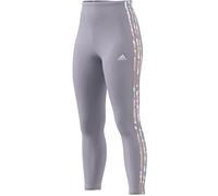 adidas Damen Essentials 3-Stripes High-Waisted Single Jersey Leggings, Silver Dawn/Multicolor/White/Silver Dawn, L