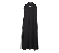 adidas Women's Essentials 3-Stripes Long Racerback Dress, Black/White, M