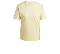 Adidas Damen Essentials 3-Stripes Sleeve Cotton T-Shirt, Powder Yellow/White, L