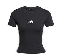 adidas Essentials Slim Baby 3-Stripes Damen T-Shirt schwarz/weiß - XXL
