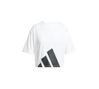 adidas Damen Essentials Big Logo Boyfriend T-Shirt, White/Black, L