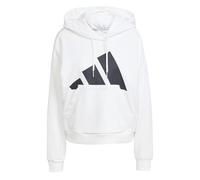 Adidas Damen Essentials Big Logo French Terry Loose Hoodie, White/Black, S
