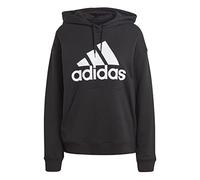 Adidas Damen Essentials Big Logo Oversized French Terry Hoodie, Black/White, L