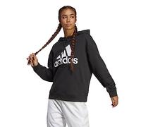 adidas Damen Essentials Big Logo Oversized French Terry Hoodie, Black/White, M