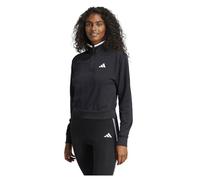adidas Essentials Color Pop French Terry Cropped 1/4-Zip Sweatshirt Damen JG4170 - black S