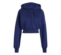 adidas Damen Essentials Contemporary Fleece Full Zip Hooded Sweatshirt, Dark Blue, M