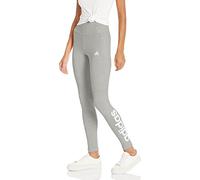 adidas Damen Essentials High-Waisted Logo Leggings, Medium Grey Heather / White, L