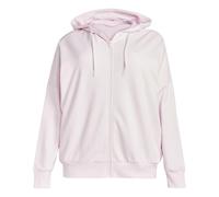 Kapuzensweatshirt ADIDAS SPORTSWEAR "W LIN FT FZ HD", Damen, Gr. S, pink (clear pink, weiß), Obermaterial: 55% Baumwolle, 36% Polyester, 9% Viskose, sportlich, Sweatshirts (96677241-S) clear pink, wei