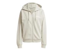 adidas Women's Essentials LINEAR Full Zip French Terry Hoodie, Wonder Alumina/White, XS