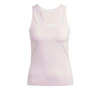 Tanktop ADIDAS SPORTSWEAR "W LIN SJ TK", Damen, Gr. M, pink (clear pink, weiß), Obermaterial: 93% Baumwolle, 7% Elasthan, sportlich, Rundhals, Tops (91967463-M) clear pink, weiß