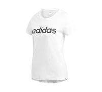 ADIDAS Essentials Linear Slim T-Shirt Damen , Farbe: weiß , Größe: S