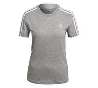 Adidas Essentials Slim 3 Stripes Kurzarm T-shirt XL Medium Grey Heather / White (Herstellerartikelnummer: GL0785/XL)