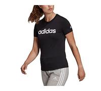 adidas Damen Essentials Slim Logo T-Shirt, Black/White, S