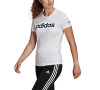 adidas Damen Essentials Slim Logo T-Shirt, White/Black, L