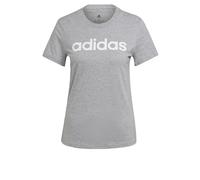 Adidas Damen T-Shirt Essentials Slim Logo HL2053 Medium Grey Heather/White M/S