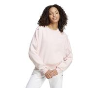 adidas Damen Essentials SMALL Logo Feel Cozy Sweatshirt, Sandy pink/White, M