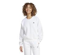 Adidas Damen Essentials SMALL Logo Feel Cozy Sweatshirt, White/Black, M