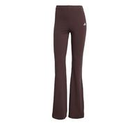 adidas Damen ESSENTIALS SMALL LOGO FLARED LEGGINGS, shadow brown/white, XS