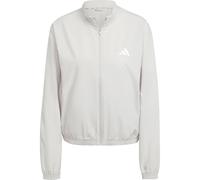 Rollkragenpullover ADIDAS PERFORMANCE "WE 3S WOVEN JKT", Damen, Gr. XL, grau (wonder alumina, weiß), Obermaterial: 87% Polyester, 13% Elasthan, normal, Pullover Rollkragenpullover, mit Elasthan-Anteil