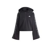 adidas Damen Floral Graphic 3-Stripes Fleece Hoodie, Black, M