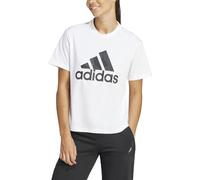 adidas Damen Floral Graphic Big Logo Tee, White, XS