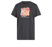adidas Damen Floral Loose Graphic 2 Shirt, Carbon, M