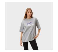 adidas Damen Flower Pack Badge of Sport Tee, medium Grey Heather, M