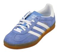 ADIDAS Damen Gazelle Indoor W Sneaker, Blue Fusion/FTWR White/Gold met, 40 2/3 EU