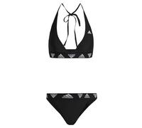 adidas Damen Halterneck Bikini, Black/White, L