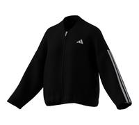 Kapuzensweatshirt ADIDAS SPORTSWEAR "W HOL FZ", Damen, Gr. M, schwarz (schwarz, silber metallic), Obermaterial: 100% Polyester, Sweatshirts (68379442-M) schwarz, silber metallic