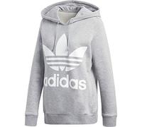 adidas Damen Hoodie Trefoil, M Grey Heather, 46, CY6665