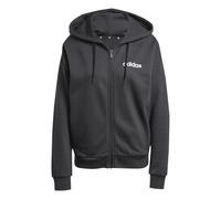 Adidas Women's Essentials LINEAR Full Zip French Terry Hoodie, Black/White, XXL