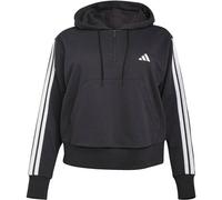 ADIDAS Damen Kapuzensweat Essentials 3-Streifen French Terry Quarter-Zip - Große Größen (JE0041) 4X BLACK/WHITE