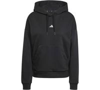 adidas Damen Essentials SMALL Logo Feel Cozy Hoodie, Black/White, L