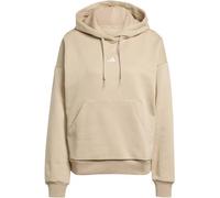 adidas Damen Essentials SMALL Logo Feel Cozy Hoodie, warm Sandstone/White, L