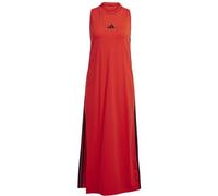 Essentials 3-Streifen Long Racerback Kleid Pure Ruby / Black L