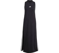 adidas Women's Essentials 3-Stripes Long Racerback Dress, Black/White, M