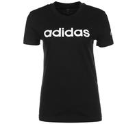 Adidas Damen Linear T-Shirt Freizeitshirt schwarz-weiß M
