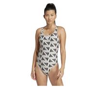 adidas Damen Logo Graphic V-Back Swimsuit Bademode, Wonbei/Schwarz, 36