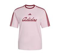 adidas Damen Lux Tiro Loose Graphic Shirt, Clear pink, XS