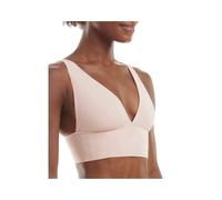 adidas Damen Micro-Stretch-Lounge Nahtloser Komfort und Unterstützung Plunge-BH, Undurchsichtige, Pfirsichpeitsche, Large