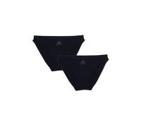 adidas Damen Nahtlose Micro Stretch Unterwäsche Bikini Panty Tangahöschen, Schwarz-Schwarz, XL