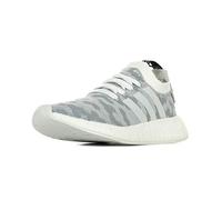 adidas Damen NMD_R2 Primeknit Sneaker, Weiß (Footwear White/Footwear White/core Black), 39 1/3 EU
